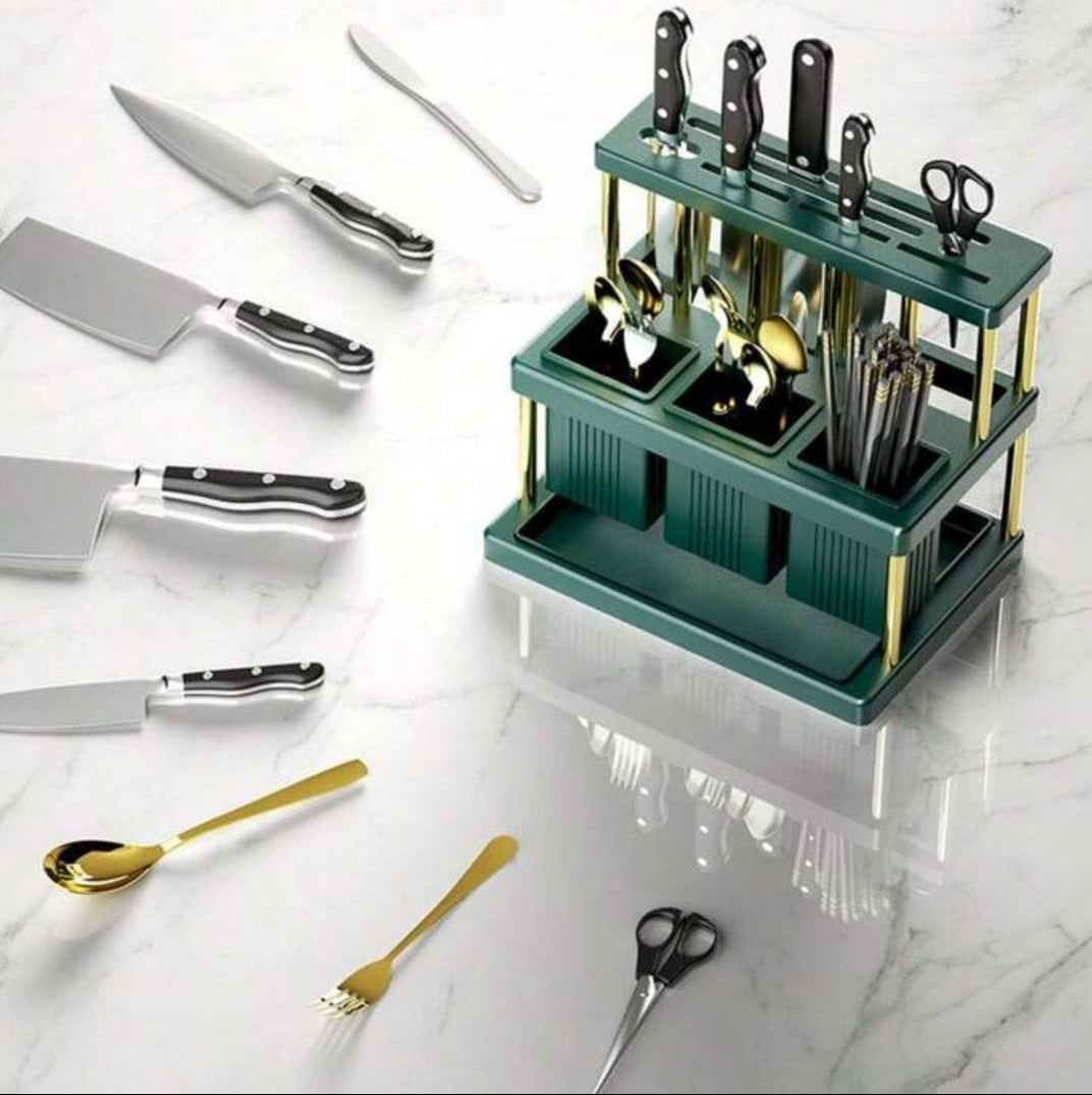 Organizador Multifuncional de Cuchillos y Cubiertos – Estilo + Orden en tu Cocina